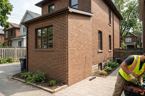 After: Brick veneer blended to match the original