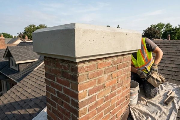 After: Cast-in-place crown with drip edge
