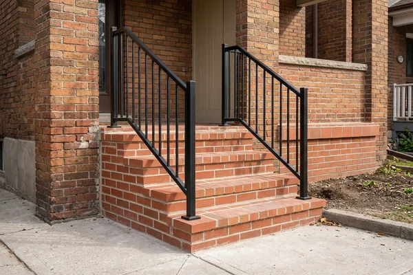 After: Rebuilt level steps with new railing
