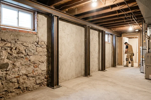 After: Stabilized, dry wall