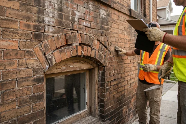 Before: Stained, cracked Edwardian facade