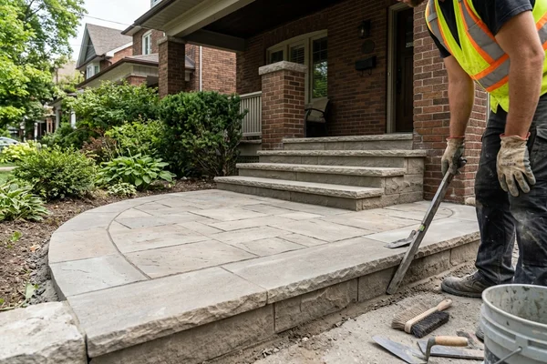 Jewelstone front steps and walkway