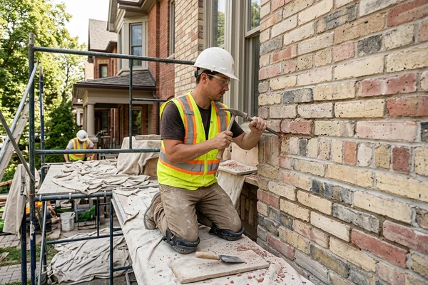 Removing hard cement from soft heritage brick by hand